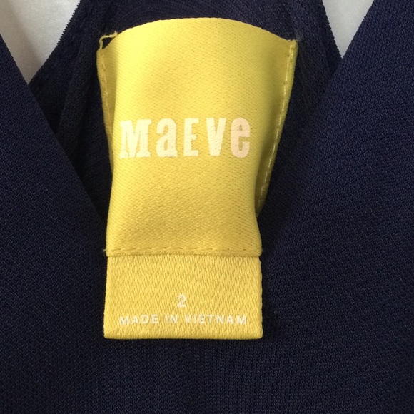 Maeve Yuma Maxi Dress Navy Blue Size 2 - Picture 7 of 11